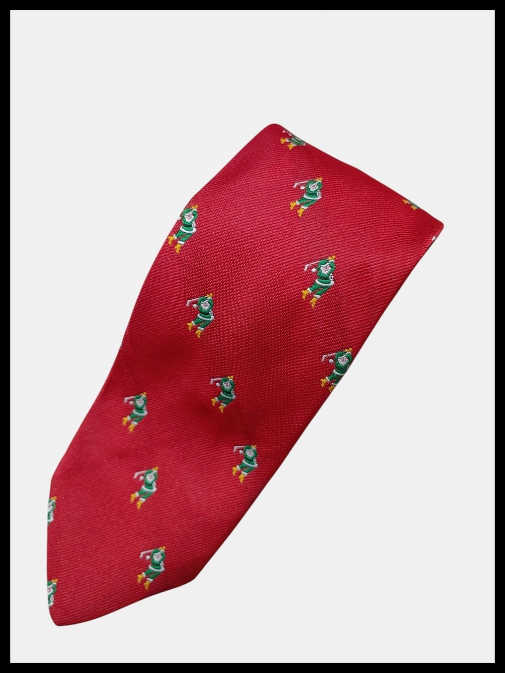 Santa Golfing Whimsical Holiday Tie